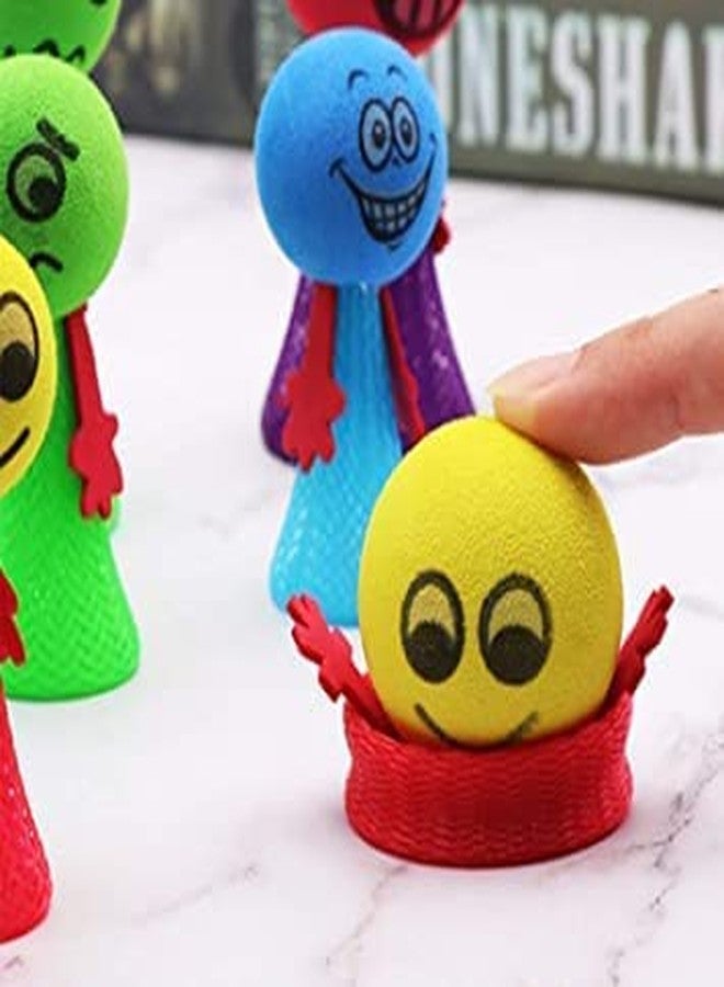 رويالز لعبة رويالز سمايلي إيموجي القافزة (عبوة من 10 قطع) | قزم قافز | لعبة قزم قافز للأطفال | هدايا حفلات أعياد الميلاد وهدايا تذكارية للأطفال | - Image 4